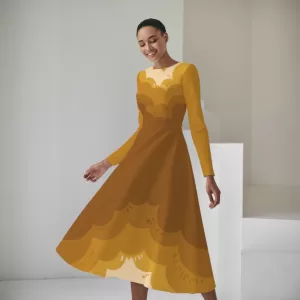 Golden Dusk Fall Sunset Dress